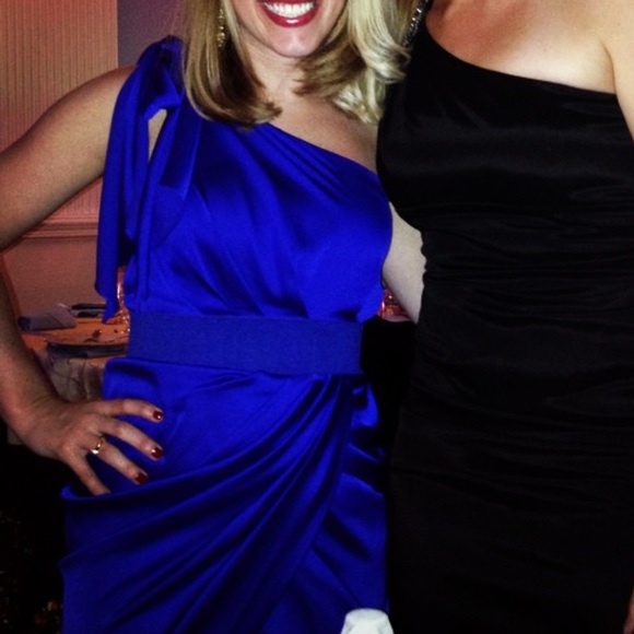 Aqua Dress cobalt blue cocktail dress -2 - Picture 4 of 6